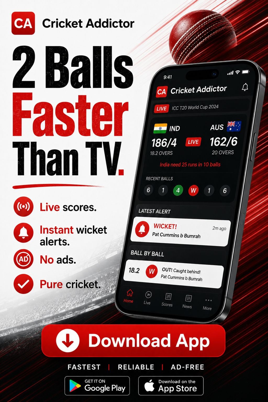 Cricket Addictor - Fastest Live Score on Google Play