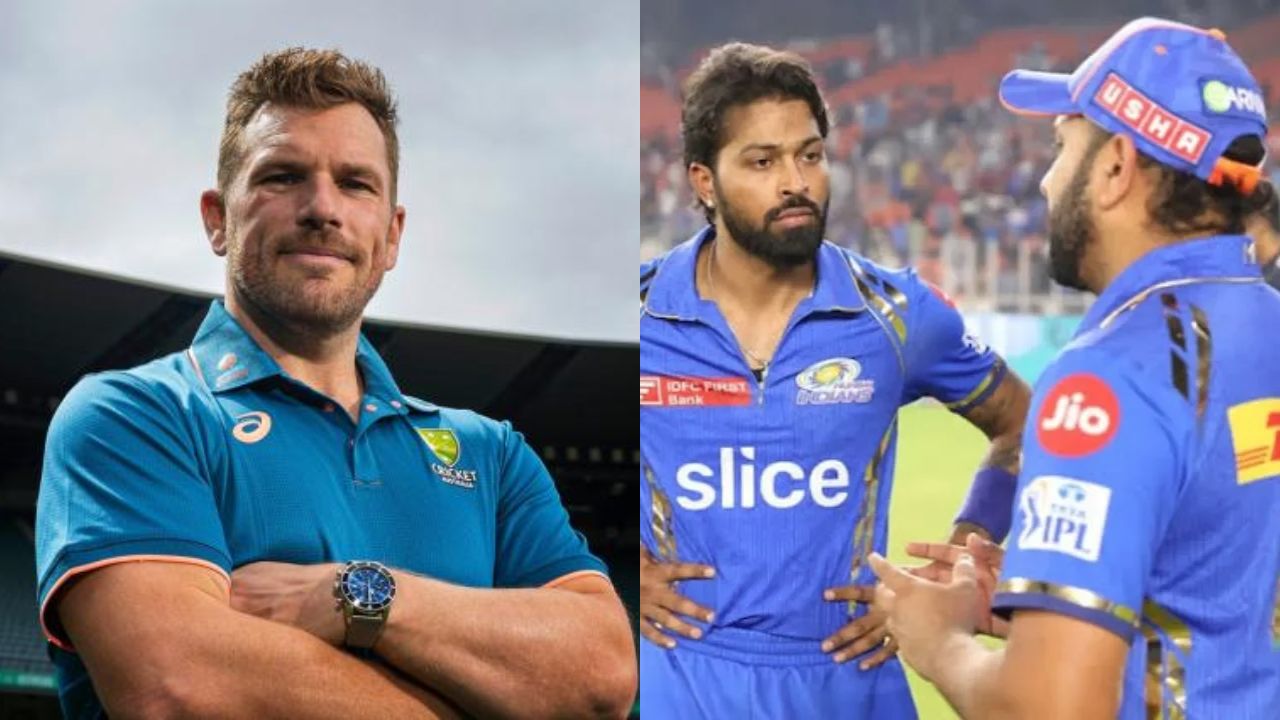 Aaron Finch, Hardik Pandya and Rohit Sharma