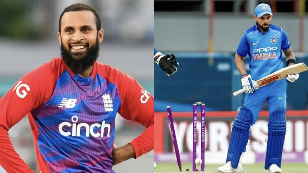 Adil Rashid and Virat Kohli