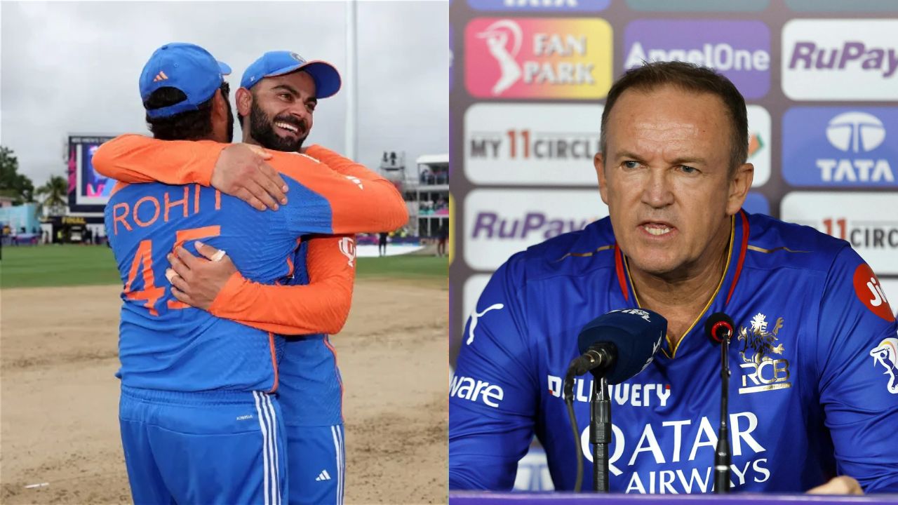 Andy Flower, Virat Kohli and Rohit Sharma