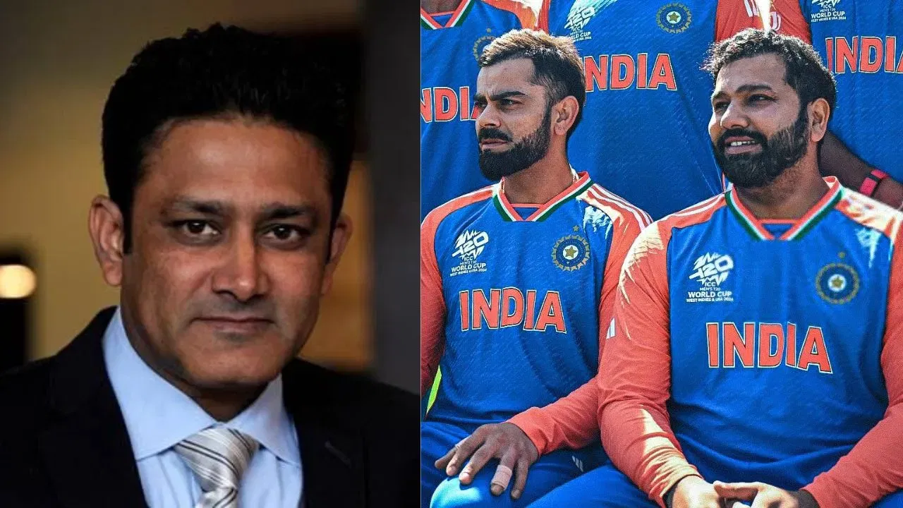 Anil Kumble, Rohit Sharma, Virat Kohli.