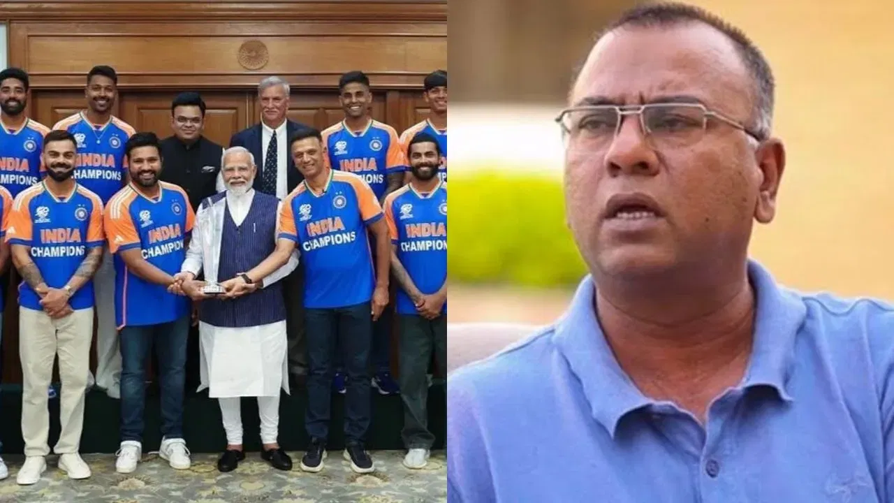 Nadrendra Modi with Indian Cricket Team, Basit Ali