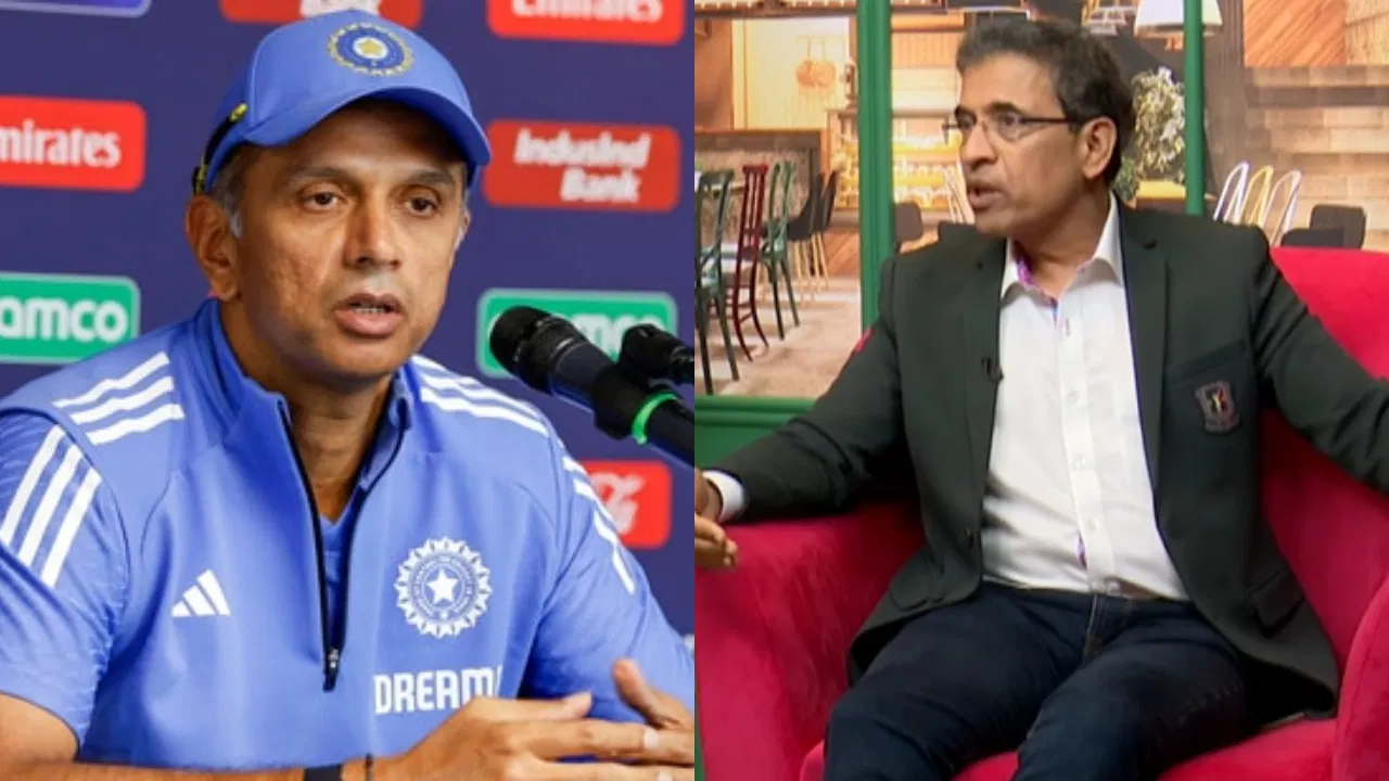 Rahul Dravid and Harsha Bhogle