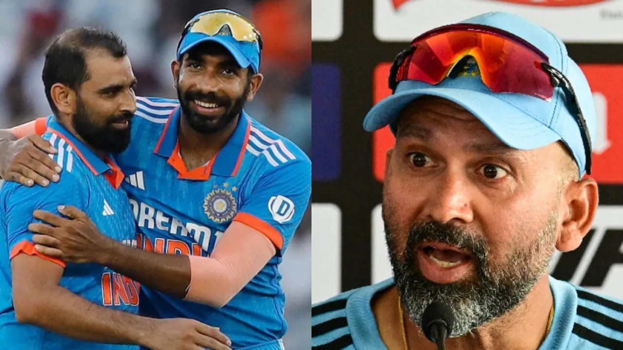 Jasprit Bumrah, Mohammed Shami and Paras Mhambrey