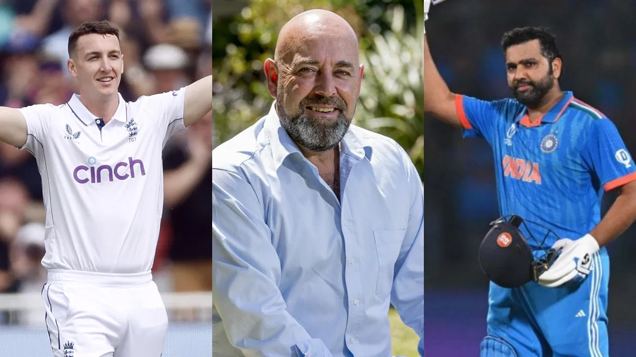 Harry Brook, Darren Lehmann and Rohit Sharma