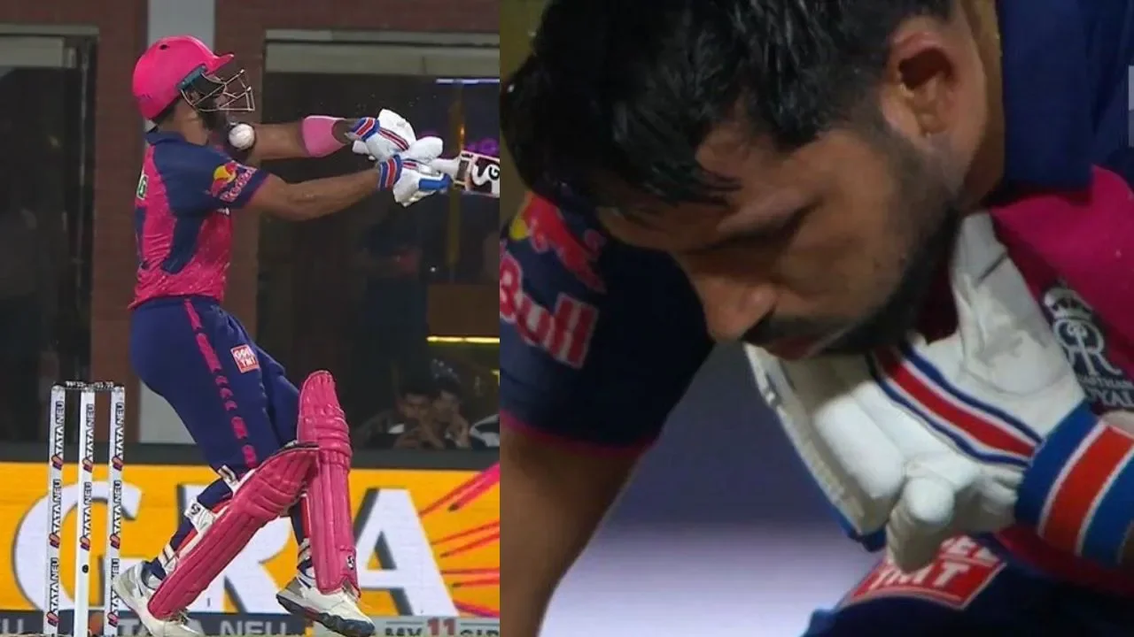 SRH vs RR: Watch - Dhruv Jurel cops a nasty blow on his throat as T Natarajan attacks batter