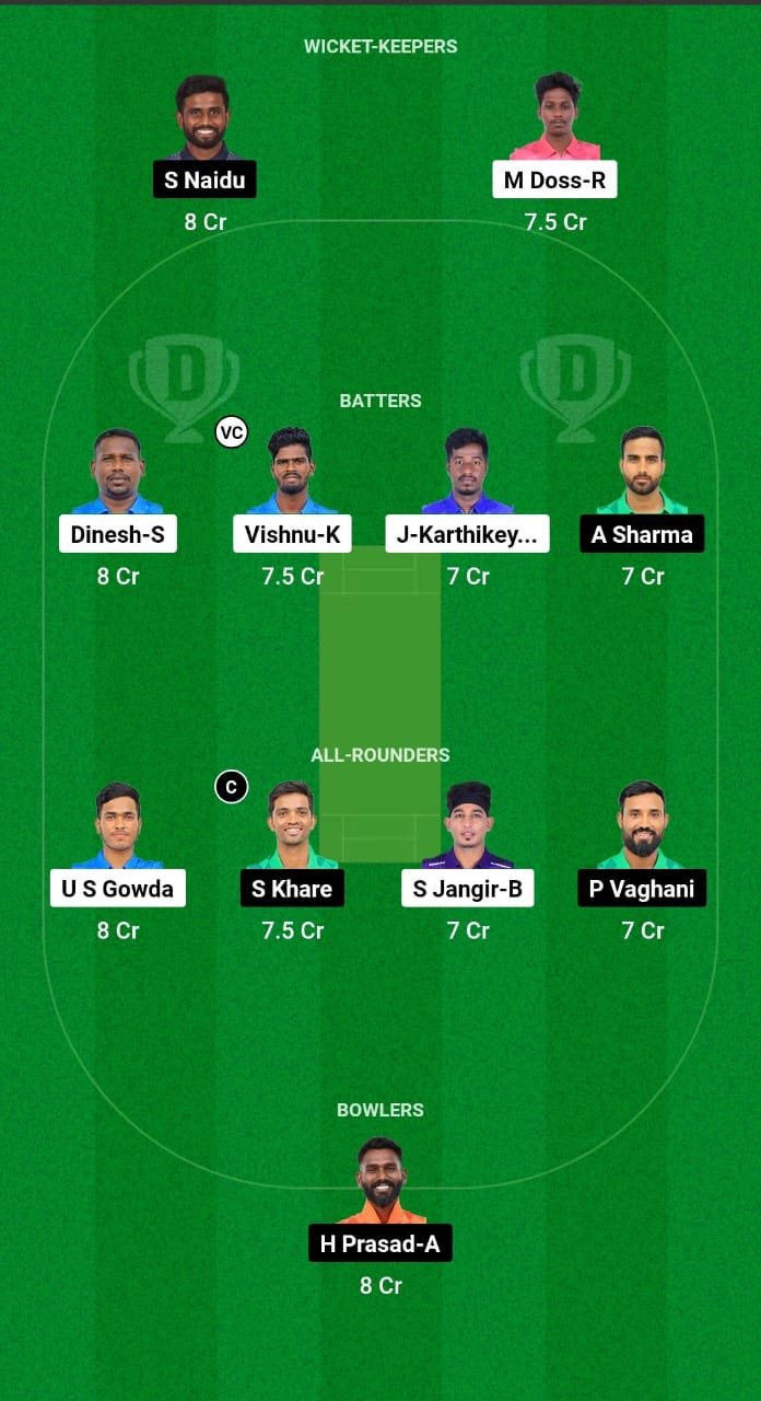 EAG vs PAT Dream11 Prediction Fantasy Cricket Tips Dream11 Team Pondicherry T10 Men 2024 