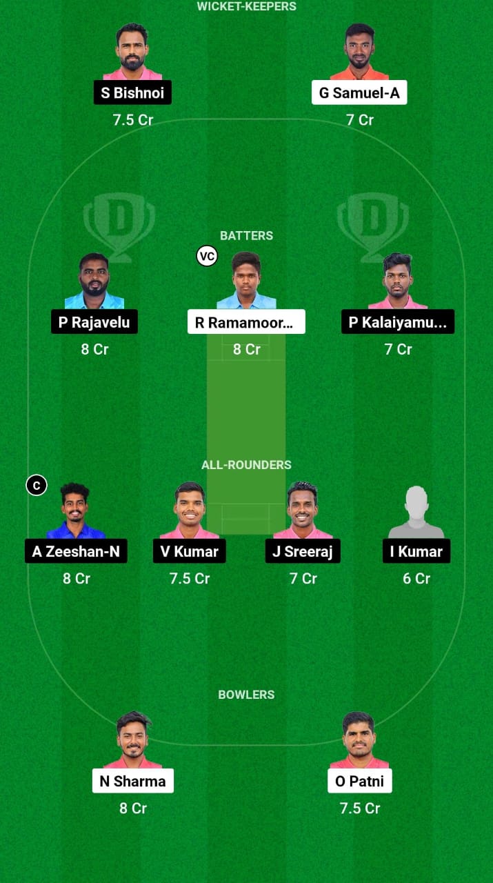 SMA vs KGS Dream11 Prediction Fantasy Cricket Tips Dream11 Team Pondicherry T10 Men 2024 