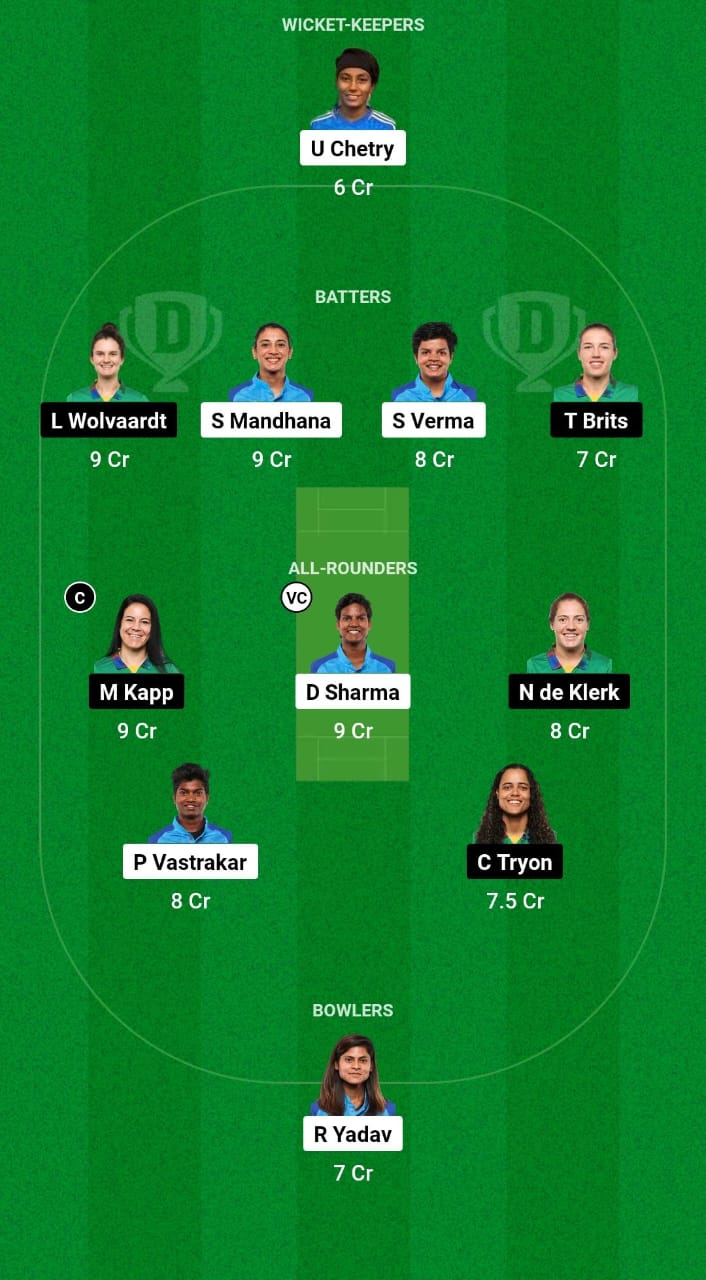 IN-W vs SA-W Dream11 Prediction 