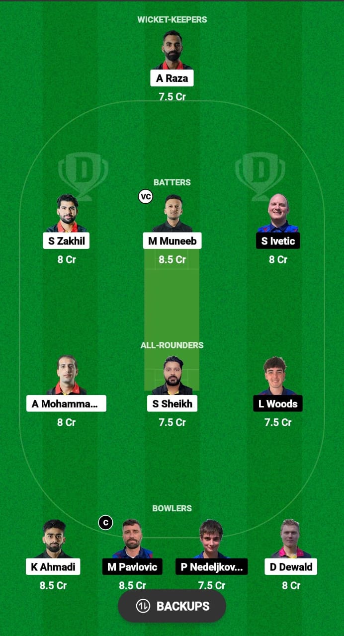 BEL vs SER Dream11 Prediction 