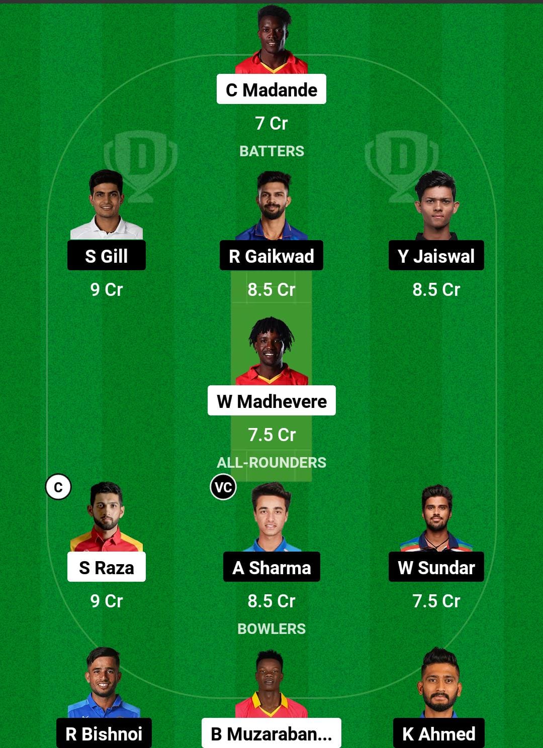 IND vs ZIM Dream11 Prediction 