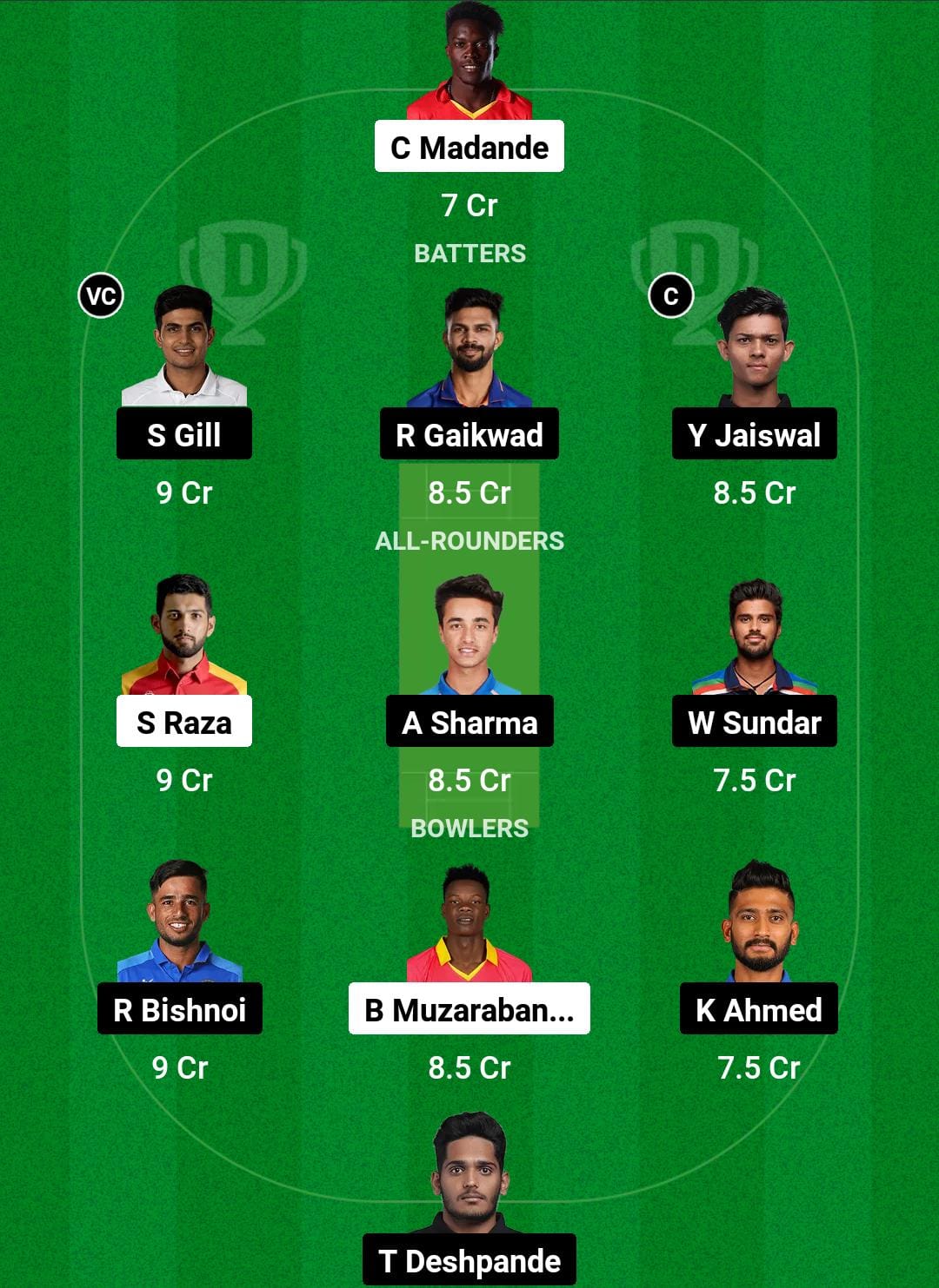 IND vs ZIM Dream11 Prediction 