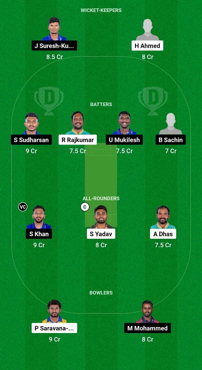 TGS vs LKK Dream11 Prediction Fantasy Cricket Tips Dream11 Team TNPL T20 2024 