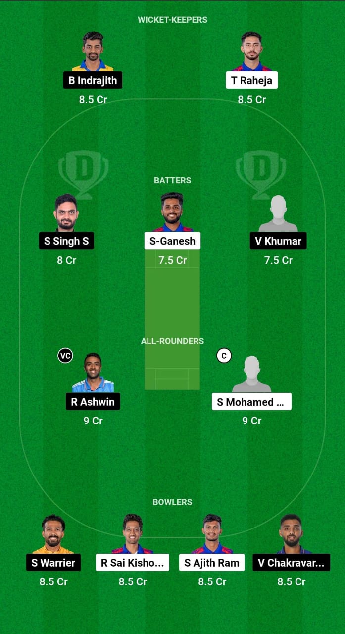 ITT vs DD Dream11 Prediction Fantasy Cricket Tips Dream11 Team TNPL T20 2024 