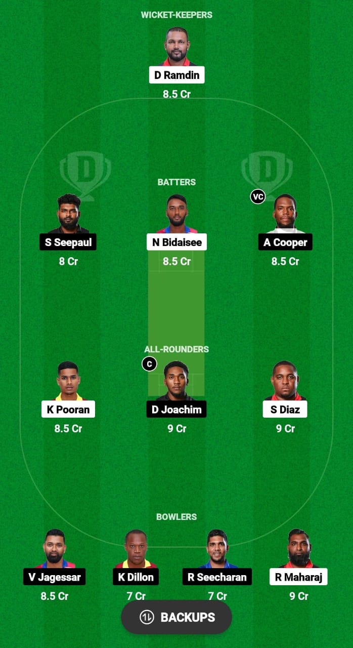 SP vs LEG Dream11 Prediction Fantasy Cricket Tips Dream11 Team West Indies T10 Trinidad Blast 2024 