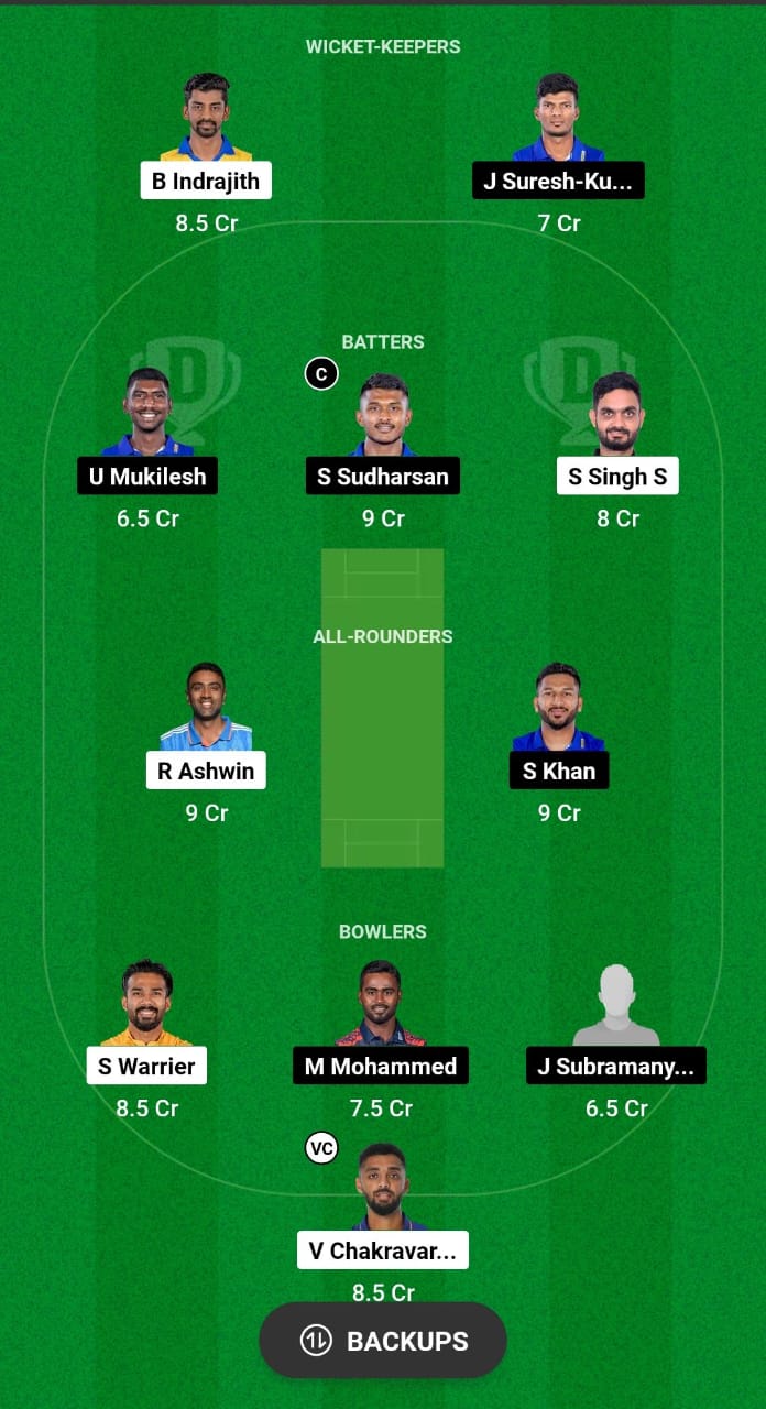 DK vs LKK Dream11 Prediction Fantasy Cricket Tips Dream11 Team TNPL T20 2024 