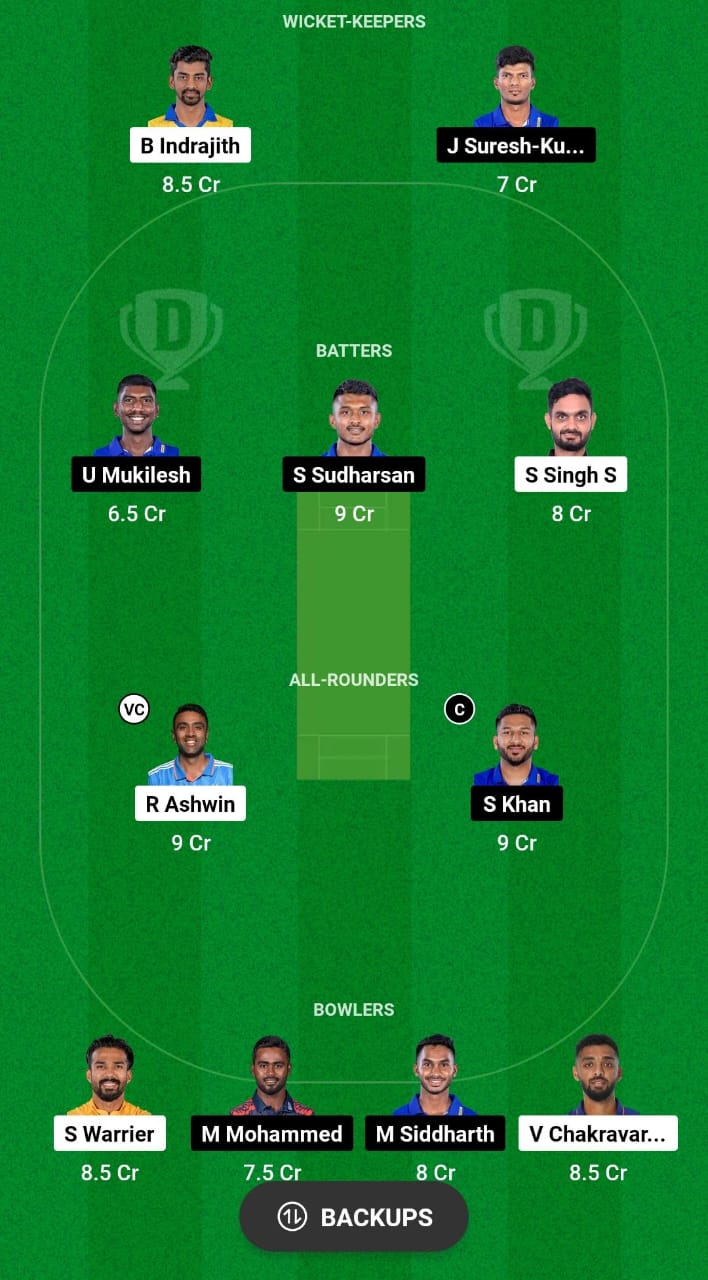 DK vs LKK Dream11 Prediction Fantasy Cricket Tips Dream11 Team TNPL T20 2024 