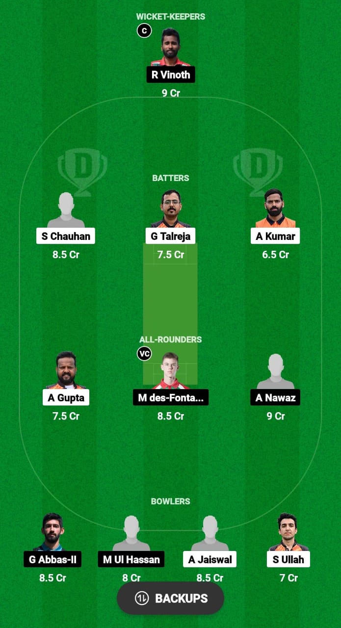 REA vs UCB Dream11 Prediction Fantasy Cricket Tips Dream11 Team ECS T10 Hungary 2024 