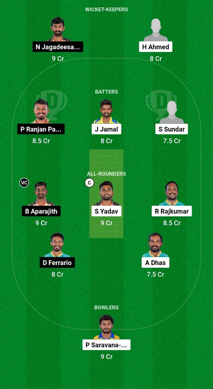TGC vs CSG Dream11 Prediction Fantasy Cricket Tips Dream11 Team TNPL T20 2024 