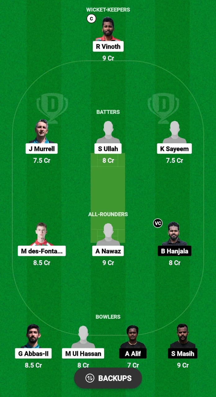 UCB vs KB Dream11 Prediction Fantasy Cricket Tips Dream11 Team ECS T10 Hungary 2024 