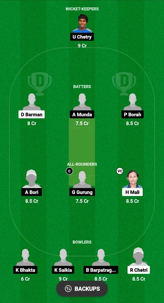 NSC-W vs GTC-W Dream11 Prediction Fantasy Cricket Tips Dream11 Team Assam T20 Womens Challenge 2024 