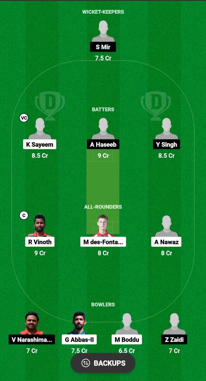 UCB vs DCC Dream11 Prediction Fantasy Cricket Tips Dream11 Team ECS T10 Hungary 2024 