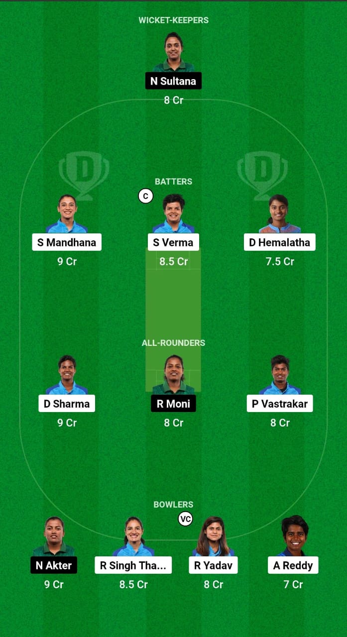 IN-W vs BD-W Dream11 Prediction Fantasy Cricket Tips Dream11 Team Women's T20 Asia Trophy 2024 