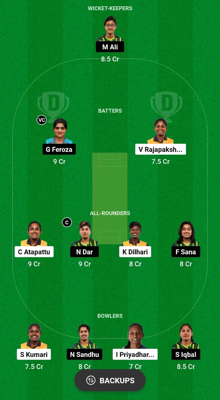 SL-W vs PK-W Dream11 Prediction Fantasy Cricket Tips Dream11 Team Women's T20 Asia Trophy 2024 