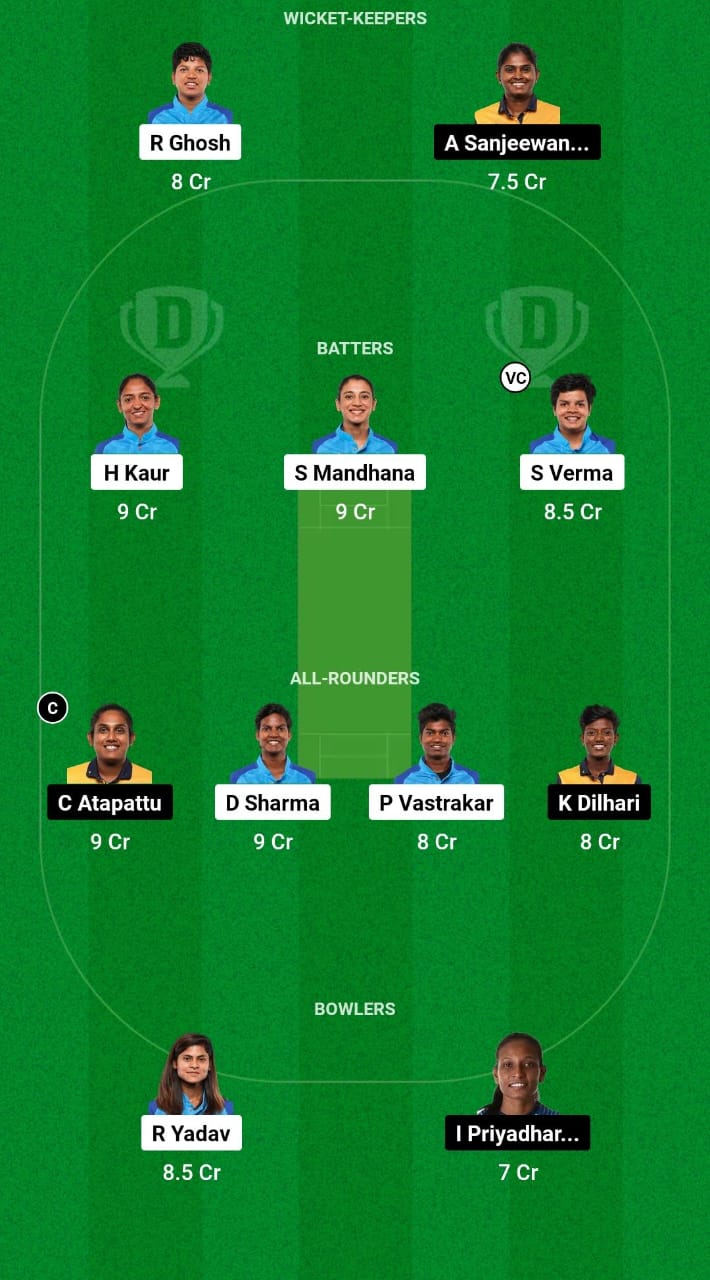 IN-W vs SL-W Dream11 Prediction Fantasy Cricket Tips Dream11 Team Women's T20 Asia Trophy 2024 