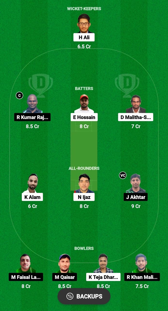 SGE vs GS Dream11 Prediction Fantasy Cricket Tips Dream11 Team Malaysia T10 Grand Rumble Championship 2024 