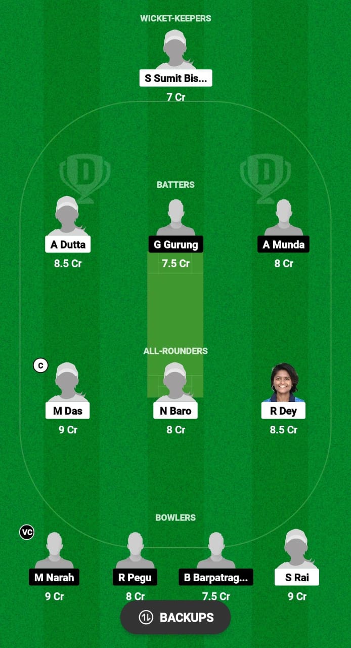 NFR-W vs GTC-W Dream11 Prediction Fantasy Cricket Tips Dream11 Team Assam T20 Womens Challenge 2024 