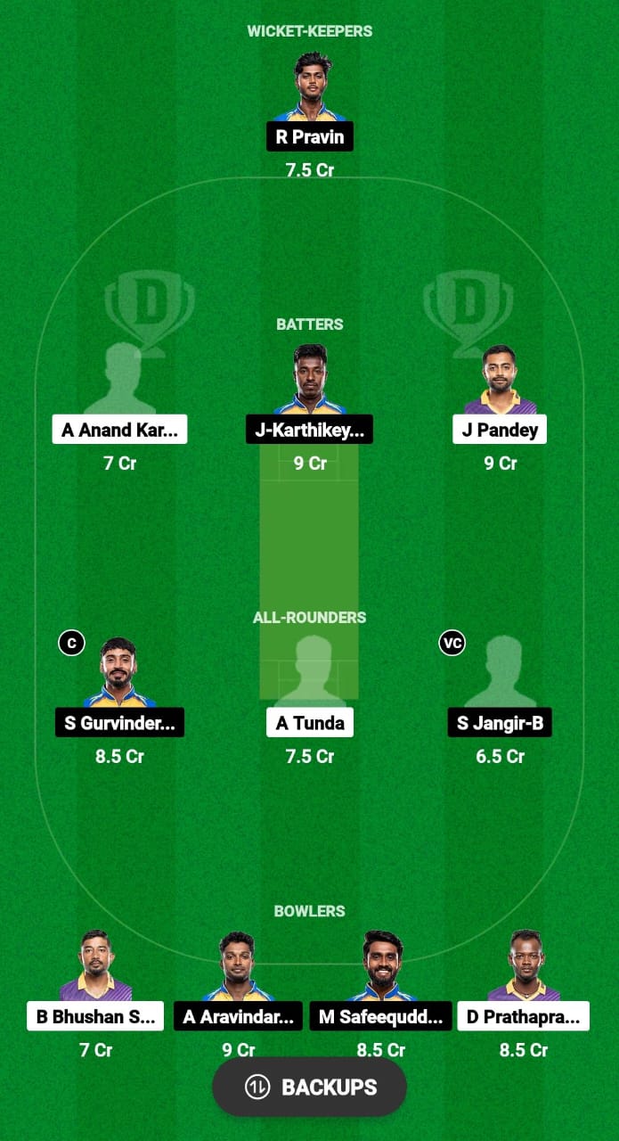 WTG vs OAW Dream11 Prediction Fantasy Cricket Tips Dream11 Team Pondicherry T20 Tournament 2024 