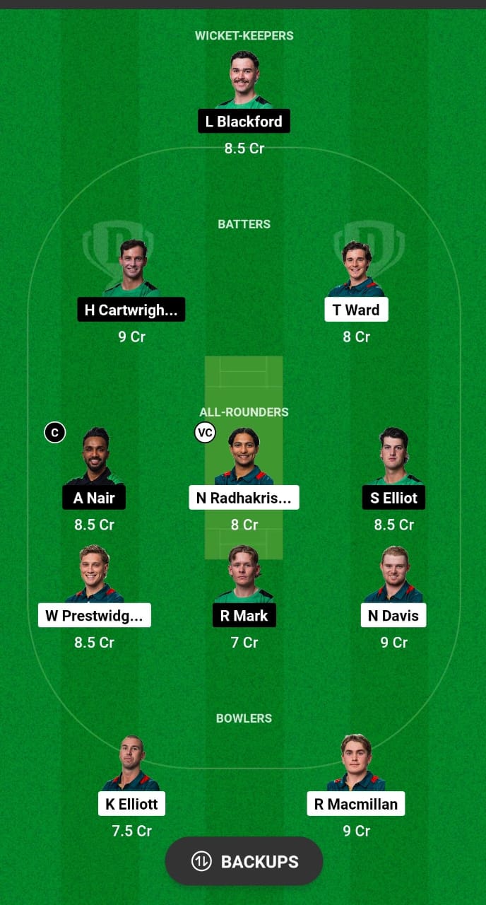 TAS vs MSA Dream11 Prediction Fantasy Cricket Tips Dream11 Team Australia T20 Top End Series 2024 