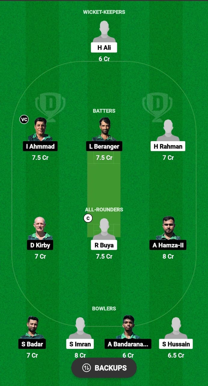 BAP vs RC Dream11 Prediction Fantasy Cricket Tips Dream11 Team ECS T10 Italy 2024