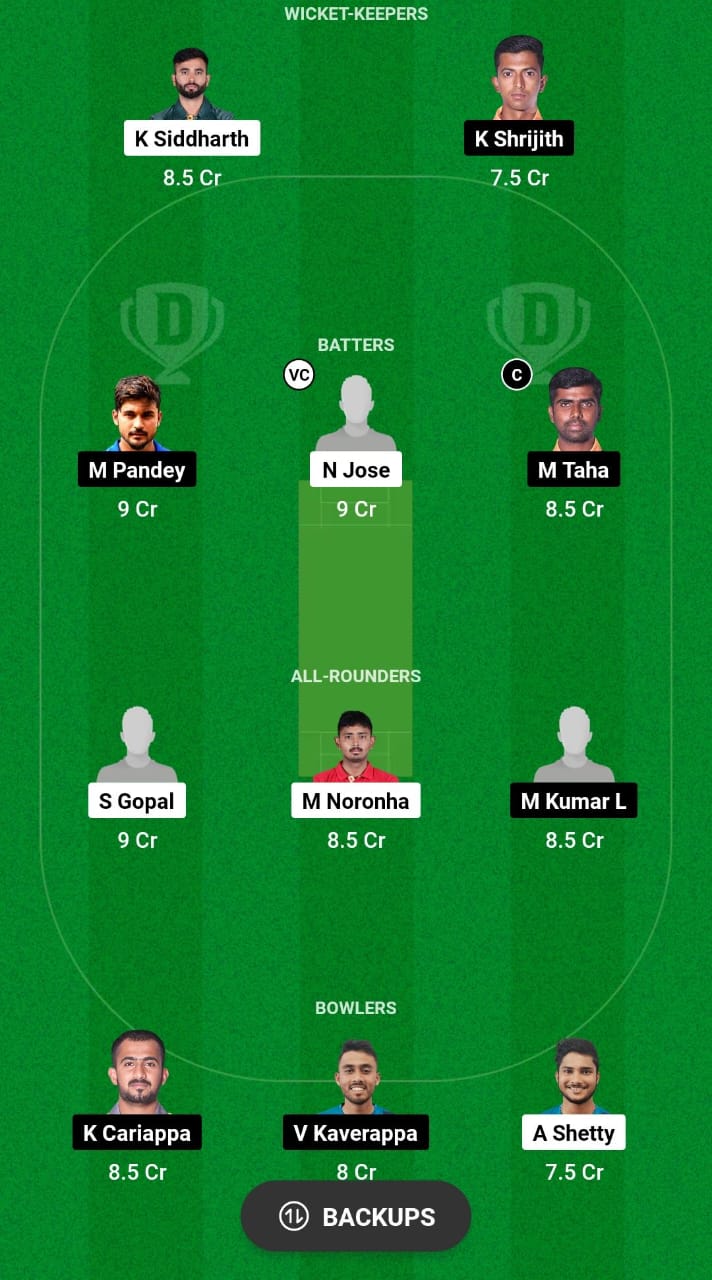 MD vs HT Dream11 Prediction Fantasy Cricket Tips Dream11 Team KSCA Maharaja T20 Trophy 2024 