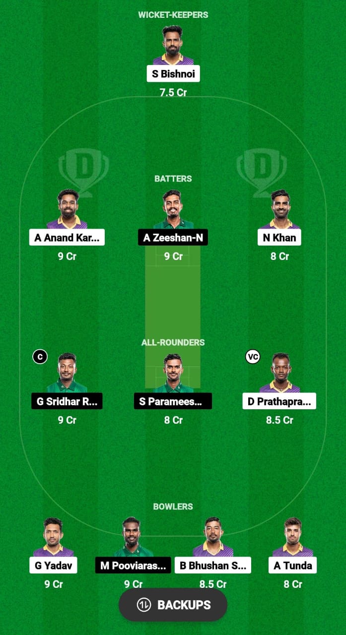 WTG vs YAR Dream11 Prediction Fantasy Cricket Tips Dream11 Team Pondicherry T20 Premier League 2024 