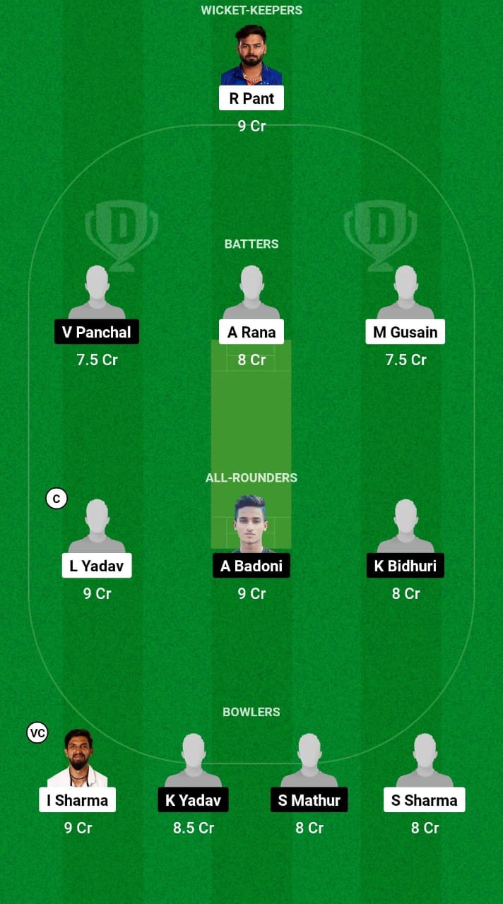 PD vs CDS Dream11 Prediction Fantasy Cricket Tips Dream11 Team Delhi T20 League 2024 