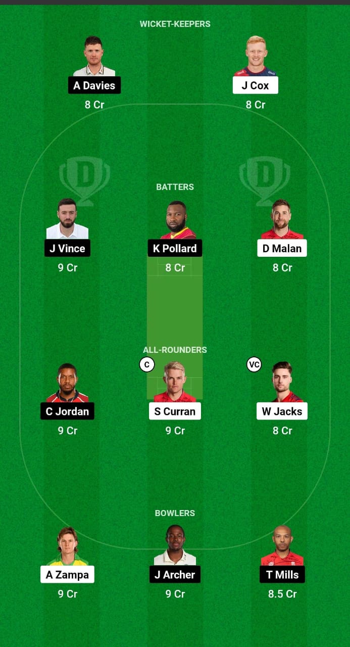 OVI vs SOB Dream11 Prediction Fantasy Cricket Tips Dream11 Team The Hundred Men's 2024 