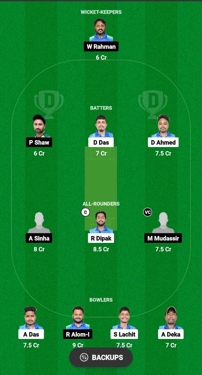 NYC vs SGC Dream11 Prediction Fantasy Cricket Tips Dream11 Team Assam Men's T20 Trophy 2024 