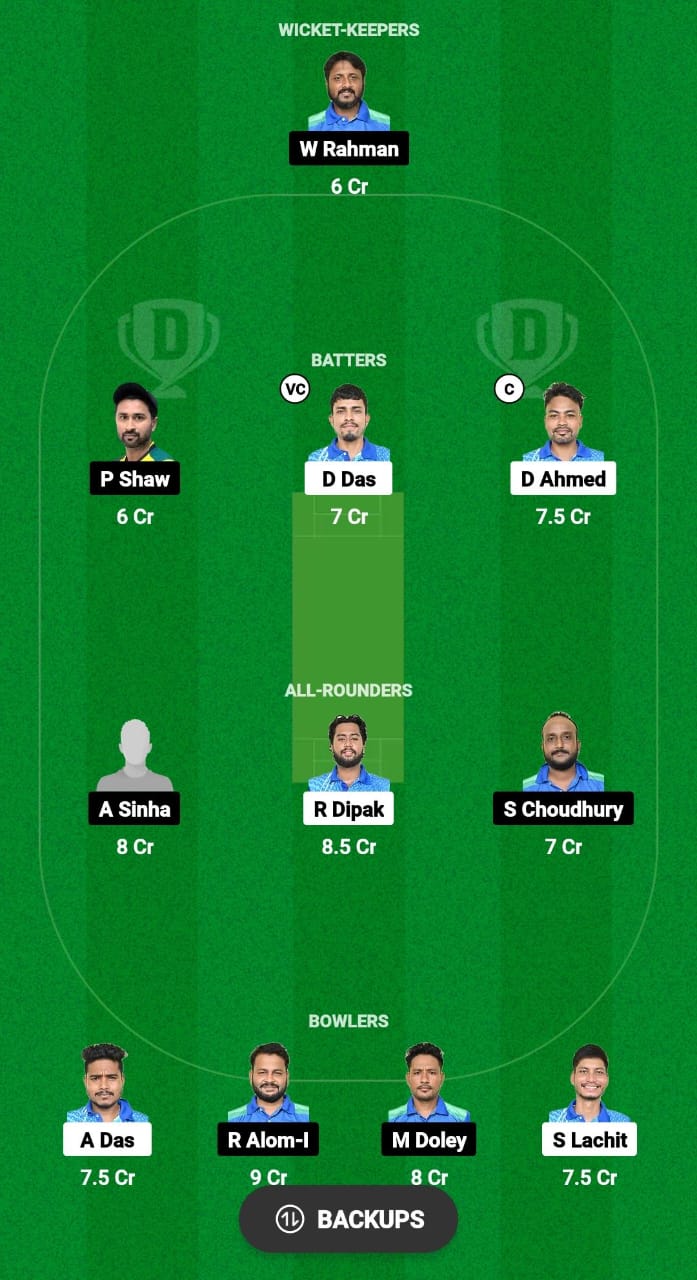 NYC vs SGC Dream11 Prediction Fantasy Cricket Tips Dream11 Team Assam Men's T20 Trophy 2024 