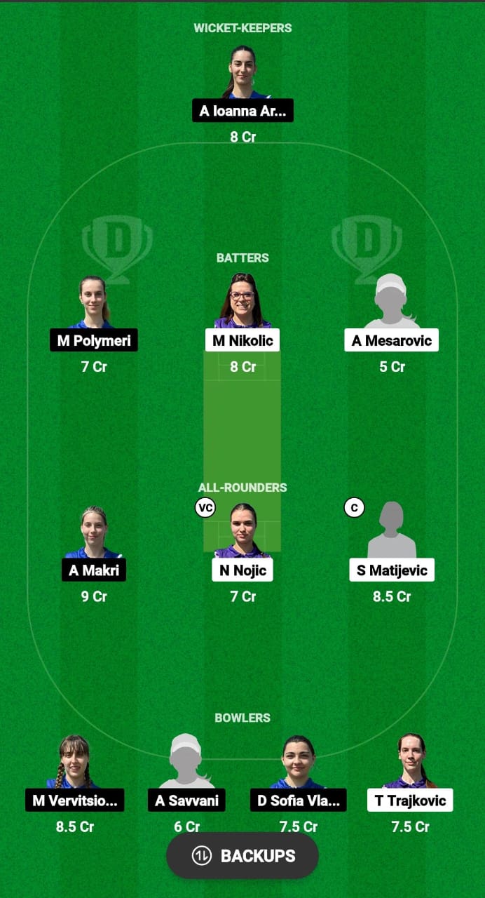 SRB-W vs GRE-W Dream11 Prediction Fantasy Cricket Tips Dream11 Team ECN Valletta Cup T20I Women 2024 