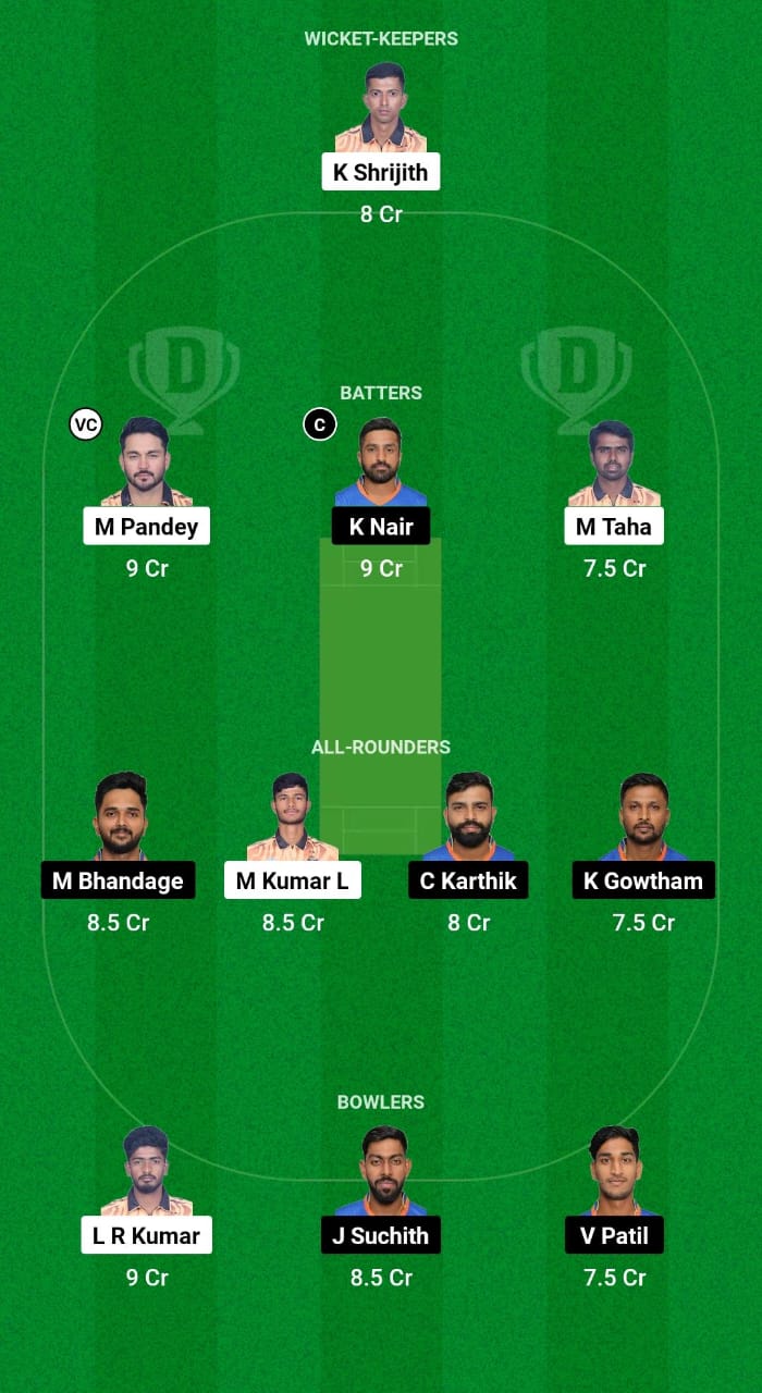 HT vs MW Dream11 Prediction Fantasy Cricket Tips Dream11 Team KSCA Maharaja T20 Trophy 2024 