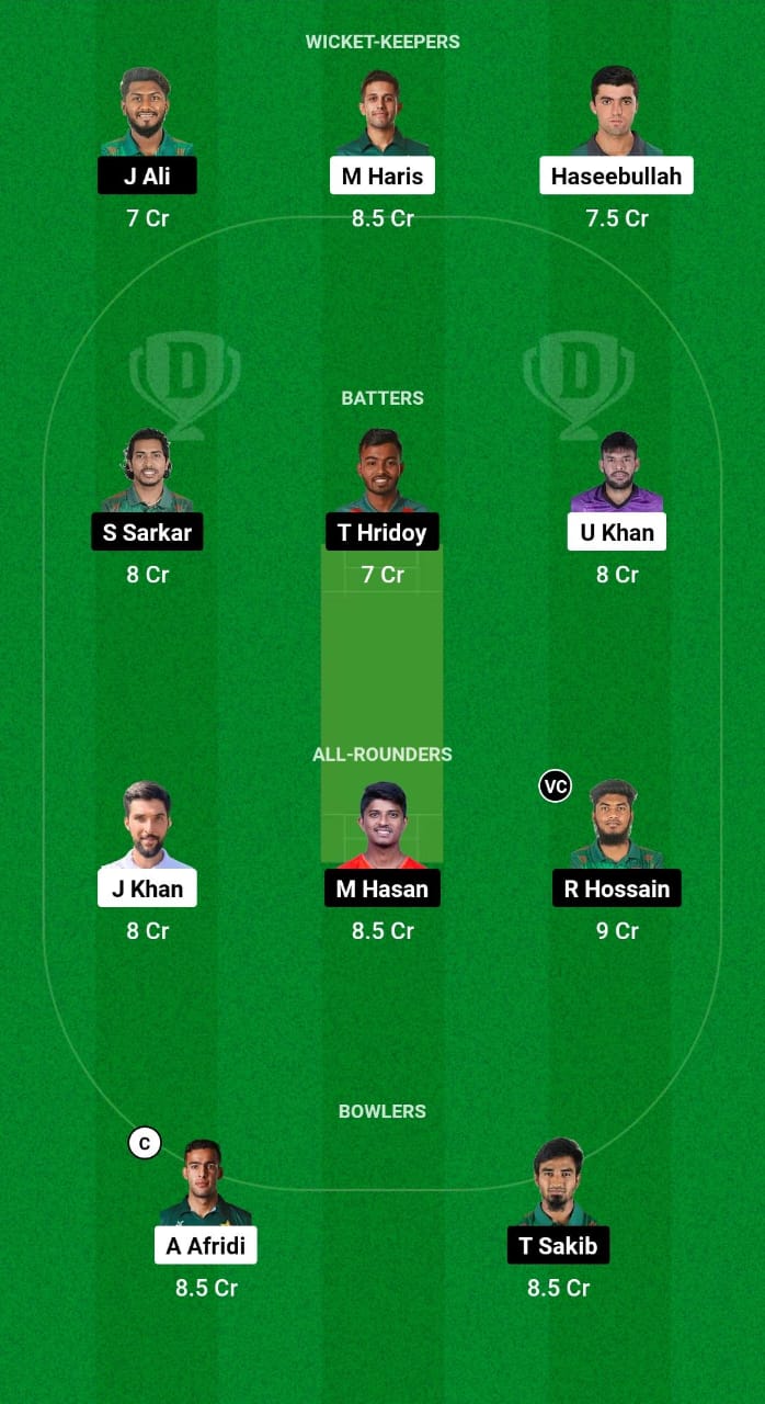 PK-A vs BN-A Dream11 Prediction Fantasy Cricket Tips Dream11 Team Bangladesh Pakistan tour 2024 