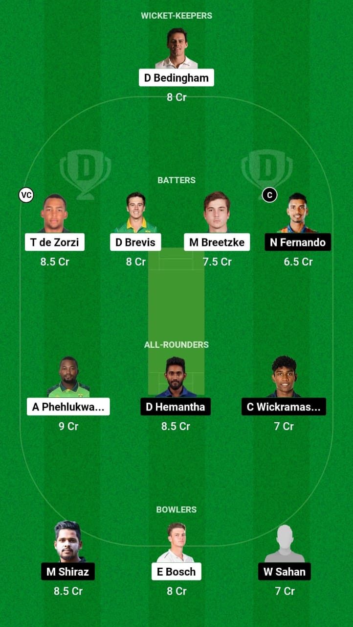 SA-A vs SL-A Dream11 Prediction Fantasy Cricket Tips Dream11 Team Sri Lanka A Tour of South Africa 2024 