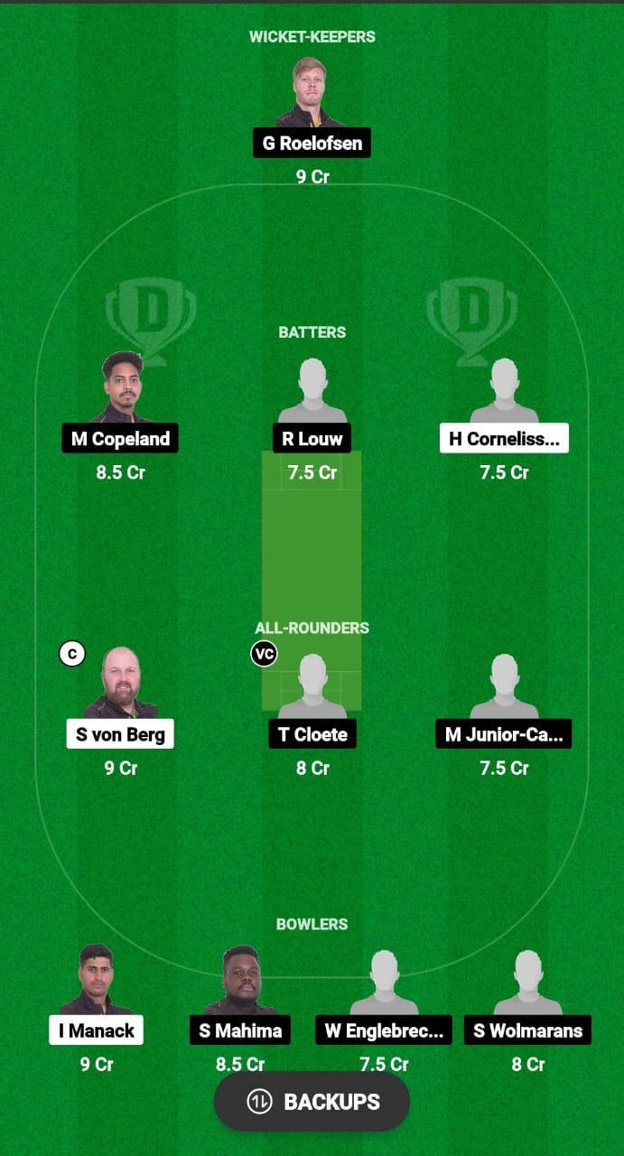 WCB vs WEW Dream11 Prediction Fantasy Cricket Tips Dream11 Team South Africa Boland T10 League 2024 