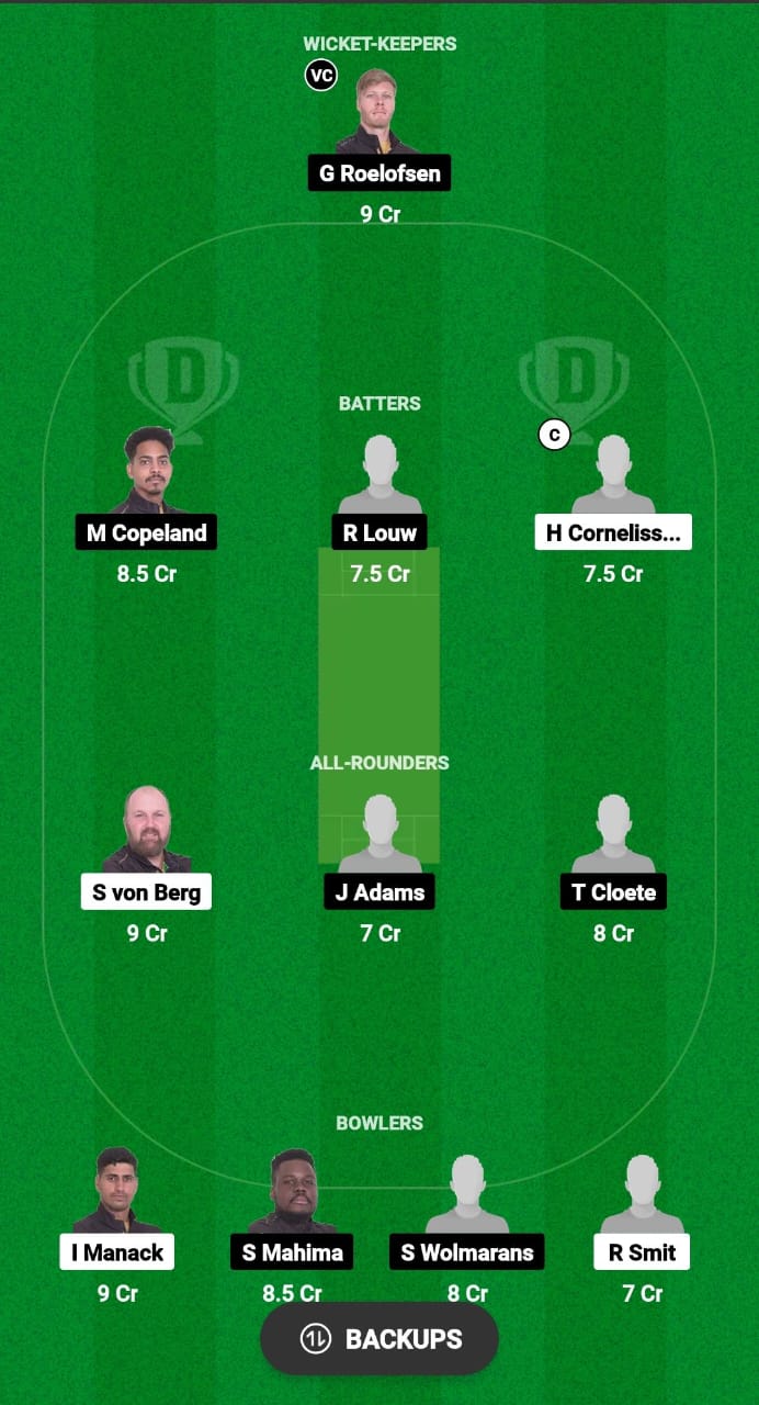 WCB vs WEW Dream11 Prediction Fantasy Cricket Tips Dream11 Team South Africa Boland T10 League 2024 