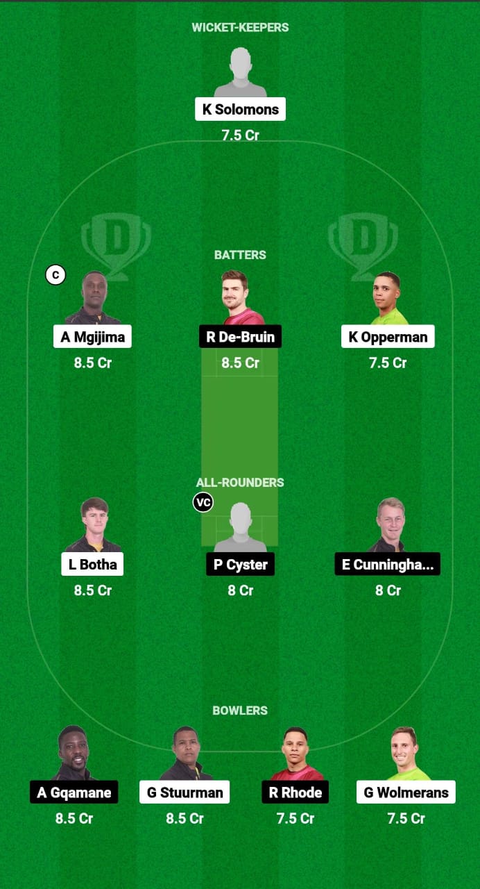 OBI vs SK Dream11 Prediction Fantasy Cricket Tips Dream11 Team South Africa Boland T10 League 2024 