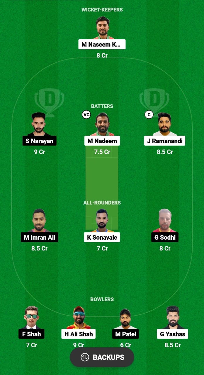 ROS vs YSG Dream11 Prediction Fantasy Cricket Tips Dream11 Team Oman D10 League 2024 