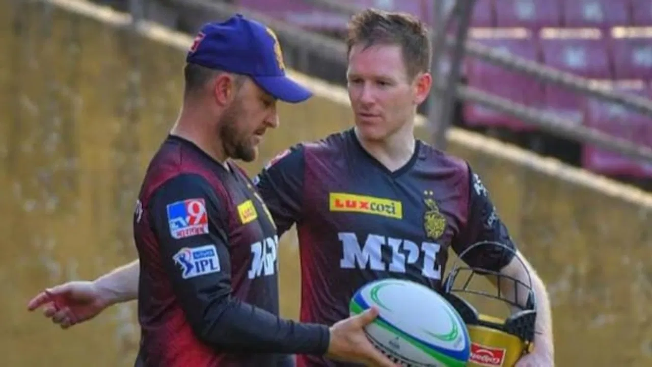 Eoin Morgan and Brendon McCullum