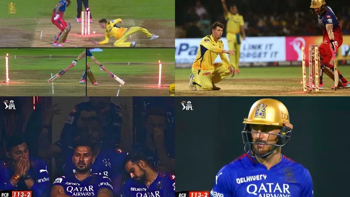 Faf du Plessis gets out in unlucky way